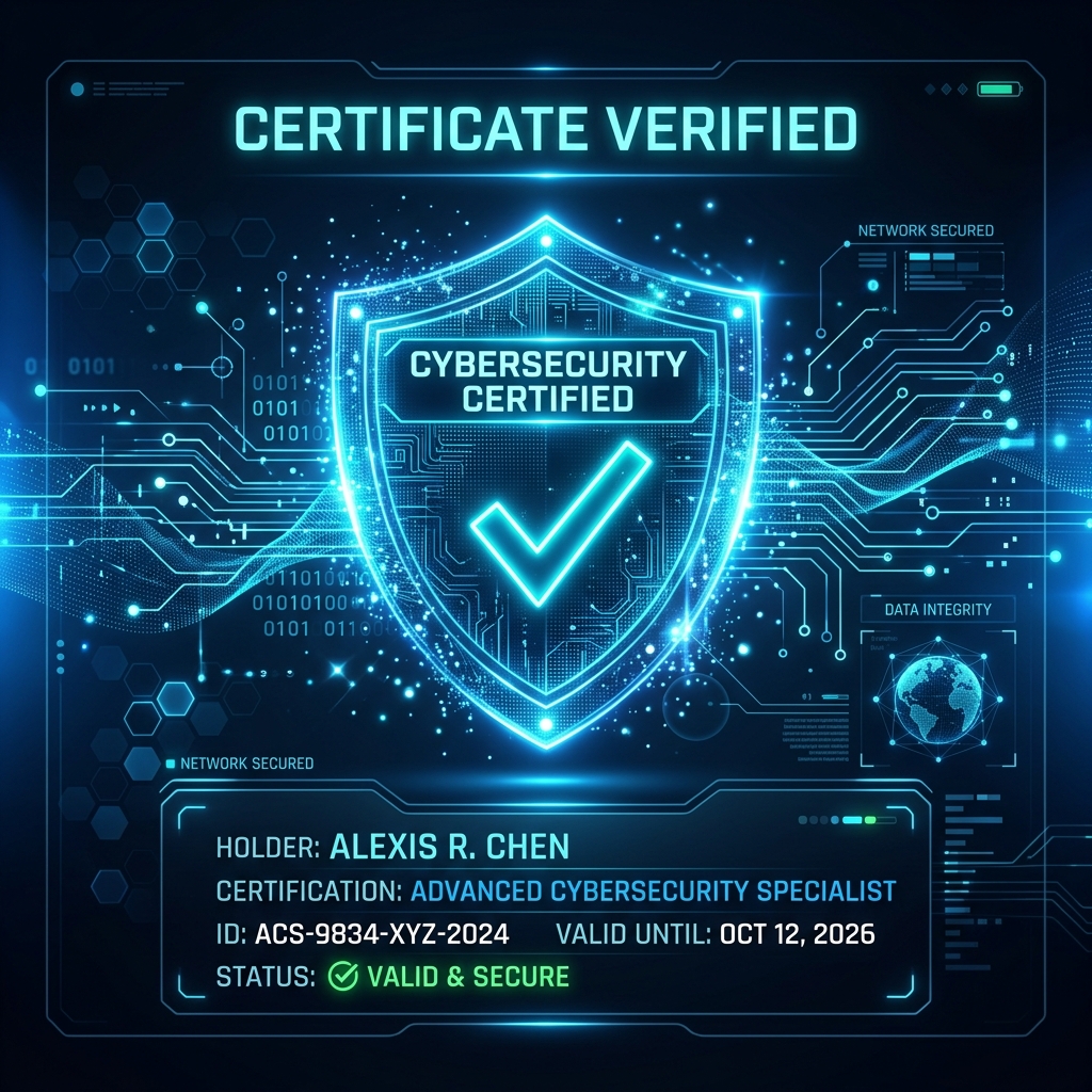 Cybersecurity Certificate Verification